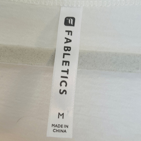 Fabletics Ivory Long Sleeve Top, Size M - Picture 2 of 3